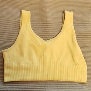 Chartreuse Target Sports Bra